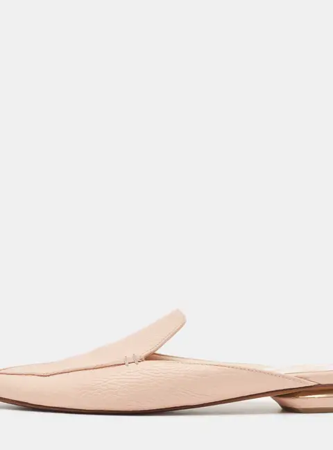 Nicholas Kirkwood Pink Leather Beya Flat Mules Size 41
