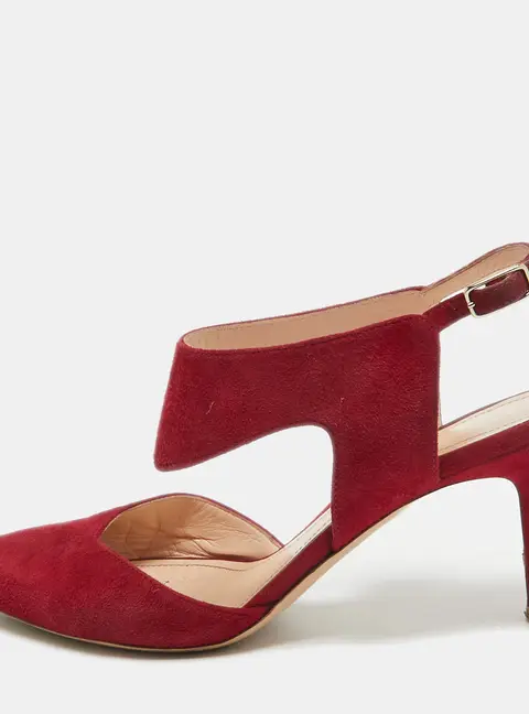 Nicholas Kirkwood Dark Red Suede Leda Pumps Size 36
