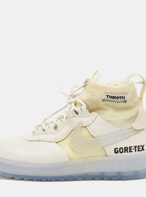 Nike - Air White Leather and Nylon Force 1 Gore Tex High Winter GTX Phantom Sneakers Size 40.5