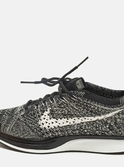 Nike x Sacai White/Black Knit Fabric Racer Oreo 2  Lace Up Sneakers Size 36.5