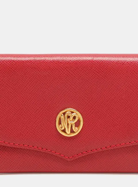 Nina Ricci Red Leather Card Case Wallet