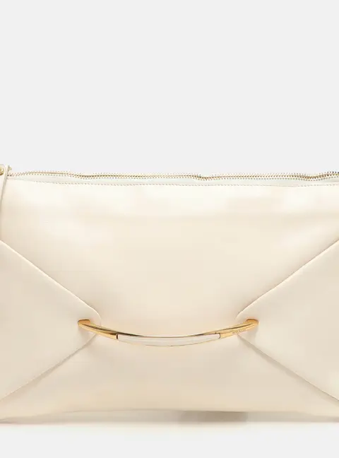 Nina Ricci Cream Leather Clutches