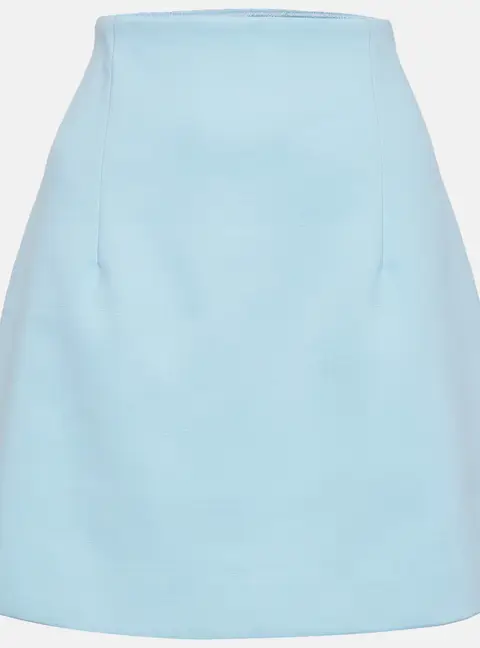 Off-White Blue Crepe Mini Skirt M
