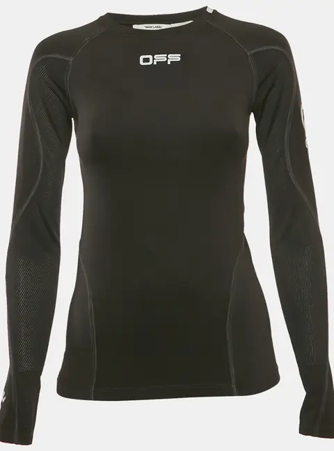 Off-White Black Jersey Long Sleeve T-Shirt XS