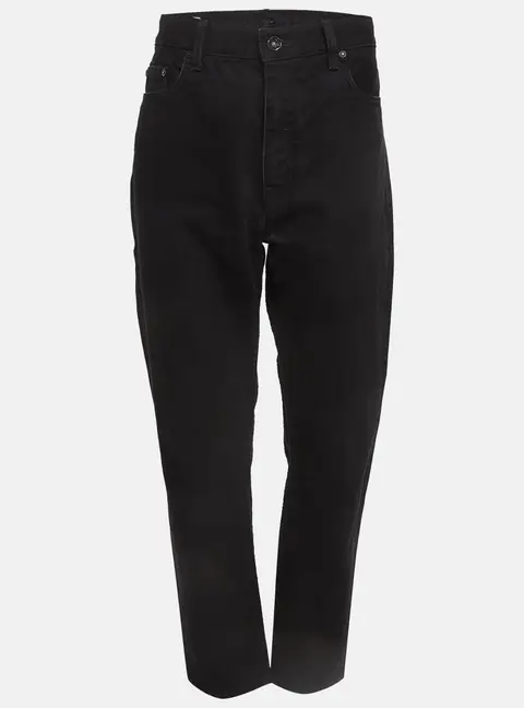 Off-White Black Denim Straight Leg Jeans XL Waist 34"