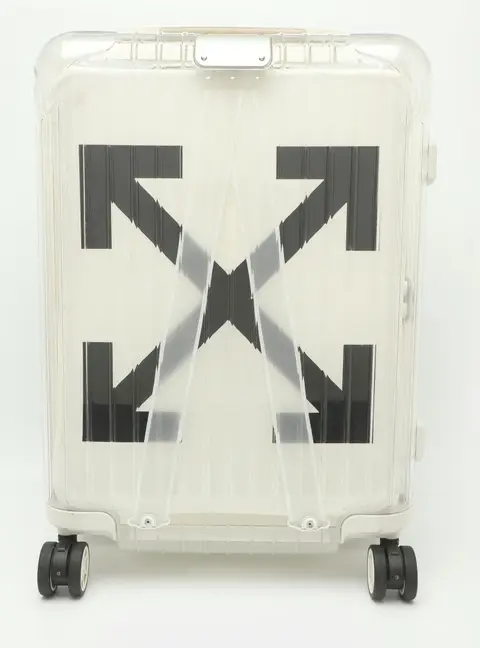 Off-Whitex Rimowa Transparent Polycarbonate Suitcase