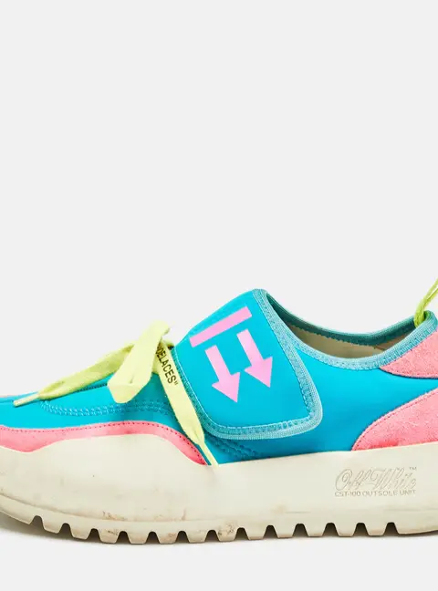 Off-White Multicolor Suede and Fabric Virgil Abloh Sneakers Size 38