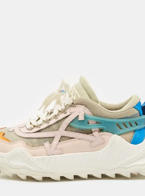 Off-White Multicolor Mesh and Nubuck Leather Odsy 1000 Lace Up Sneakers Size 40
