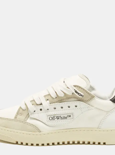 Off-White off-Court 5.0 Size 38  Tricolor Canvas and Leather and Suede Lace Up Sneakers