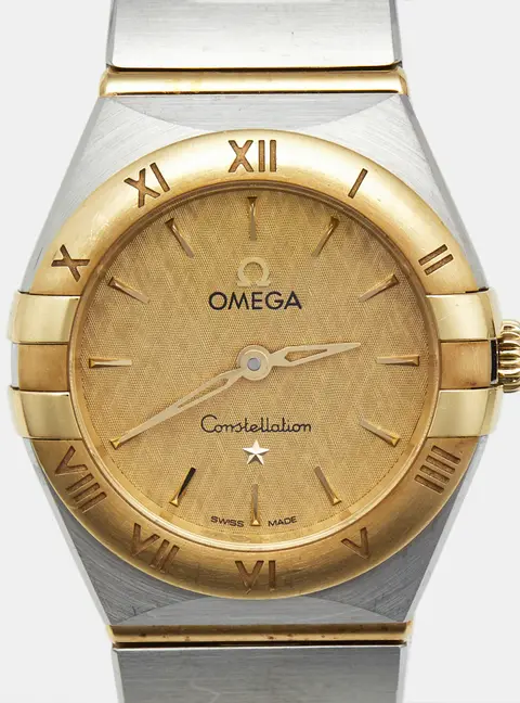 Omega Constellation 131.20.25.60.08.001 Champagne Dial 18k Yellow Gold Stainless Steel Women's Wristwatch 25 mm