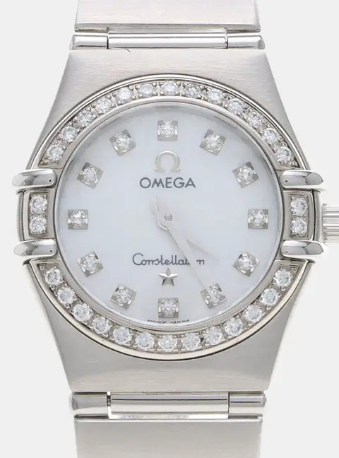 Omega Constellation 123.15.27.60.55.005 White Stainless Steel Quartz Women's Wristwatch 27 mm