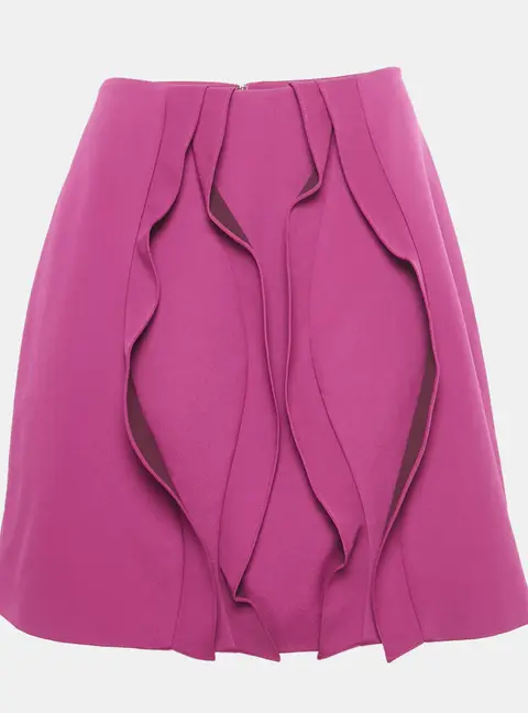 Opening Ceremony Pink Crepe Ruffled Mini Skirt M