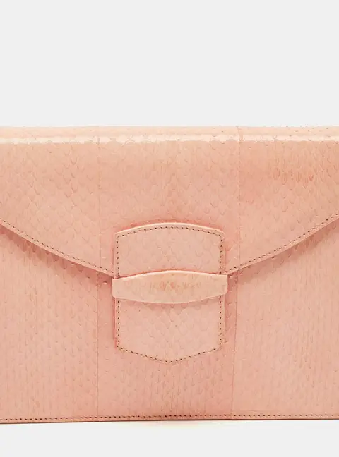 Oscar de la Renta Grafton Pink Elaphe Clutch