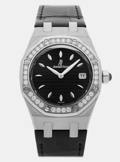 Audemars Piguet Royal Oak 67601ST.ZZ.D002CR.01 Black Stainless Steel, Diamond Quartz Women Wristwatch 33mm