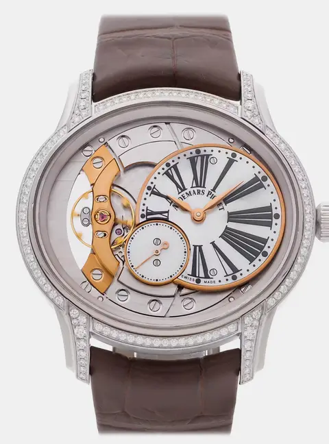 Audemars Piguet Millenary 77247BC.ZZ.A813CR.01 White 18K White gold Manual winding Women's Wristwatches 39mm