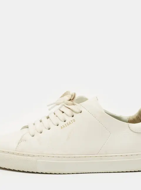 Axel Arigato White Leather Clean 90 Low Top Sneakers Size 38