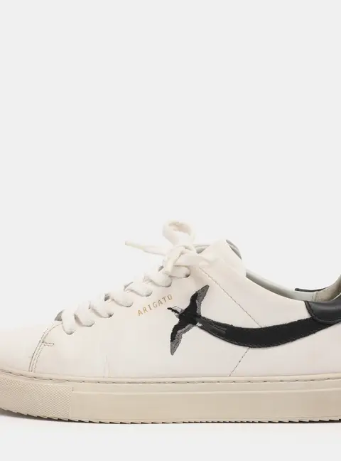 Axel Arigato White Leather Clean 90 Bee Bird Low Top Sneakers Size 39