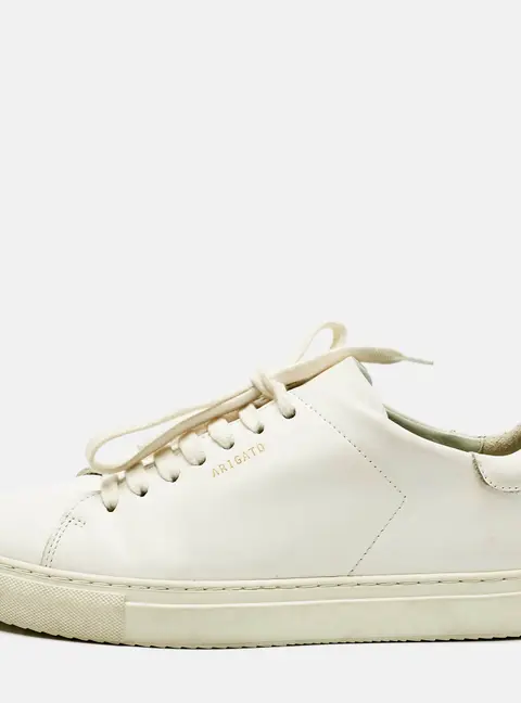 Axel Arigato White Leather Clean 90 Lace Up Sneakers Size 40