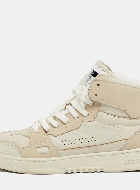 Axel Arigato Dice Size 40 Beige Leather and Nubuck Leather High Top Sneakers