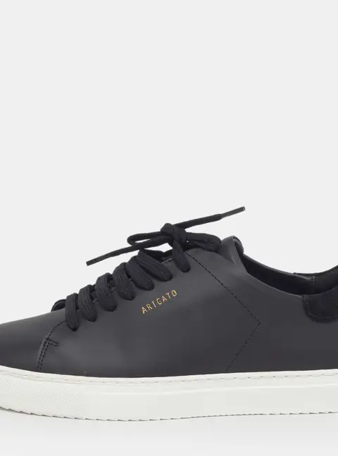 Axel Arigato Clean 90 Size 38 Black Leather and Suede Low Top Sneakers