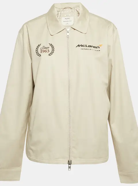 Abercrombie & Fitch X McLaren Beige Gabardine Windbreaker Jacket M