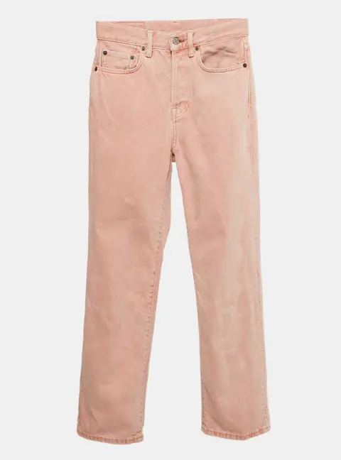 Acne Studios Pink Denim Straight Leg Jeans S Waist 25"