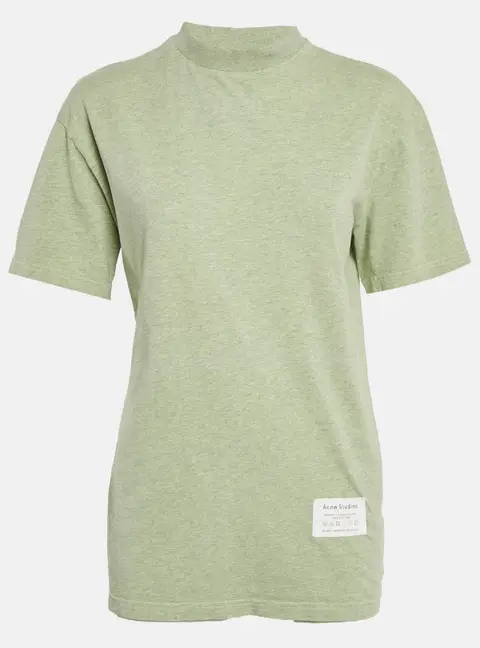 Acne Studios Green Care Label Applique Jersey Crewneck T-shirt XXS