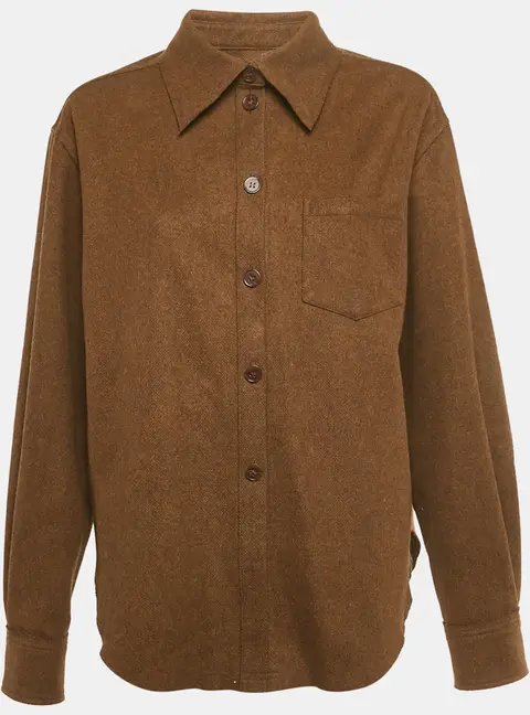 Acne Studios Brown Wool Long Sleeve Shirt M