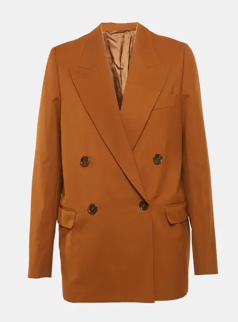 Acne Studios Brown Wool-Blend Double Breasted Blazer M