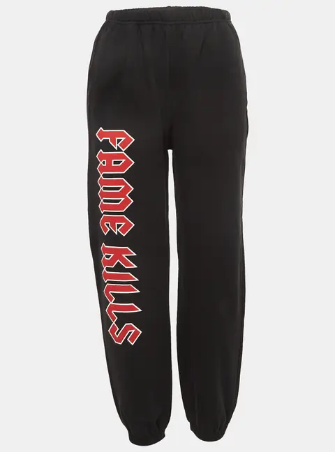 Adaptation Black Printed Cotton Knit Sweatpants M