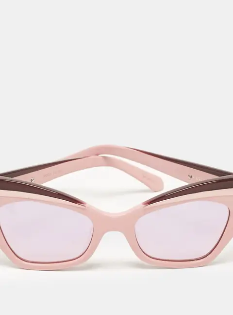 Karen Walker Pink /Purple Mirror Babou Cat Eye Sunglasses