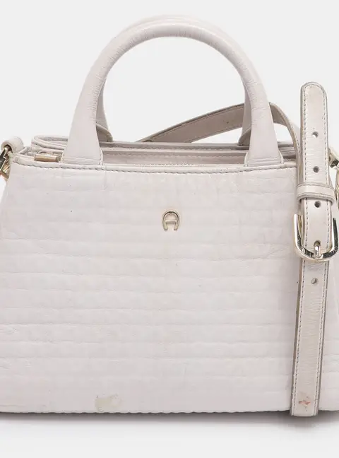 Aigner Off-White Leather Olivia Tote
