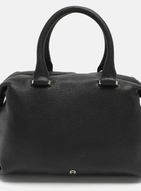 Aigner Black Leather Satchel