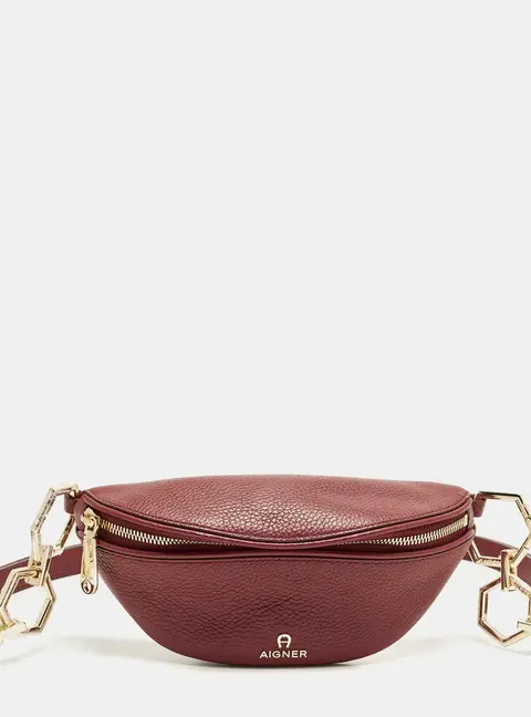 Aigner Serena Small Burgundy Leather Belt Bag
