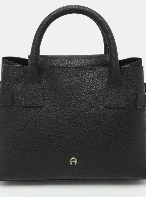 Aigner Black Leather Tote
