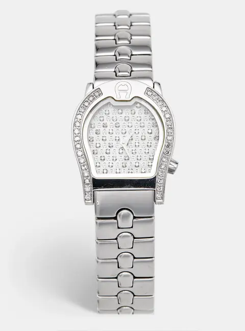 Aigner Ravenna A01200 Pave Dial Stainless Steel Women's Wristwatch 24 mm