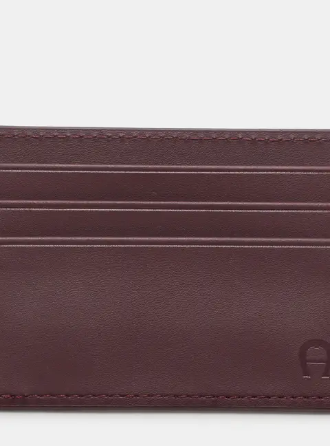 Aigner Burgundy Leather Card Holder
