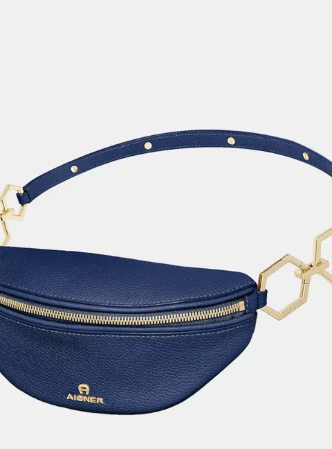 Aigner Serena S Deep Blue Leather Belt Bag