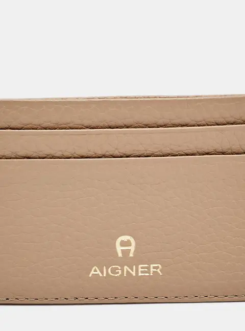 Aigner Beige Leather Card Holder