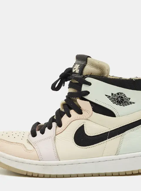 Air Jordans Multicolor Leather Jordan 1 High Zoom Air CMFT Easter Sneakers Size 38.5