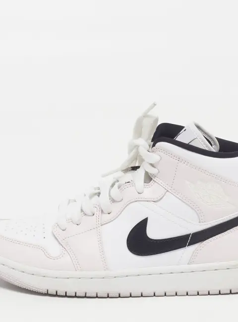Air Jordans Jordan 1 Barely Rose Size 38.5 Multicolor Leather Mid Top Sneakers