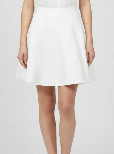 Alaia White Cotton Flared Zip-Up Mini Skirt M