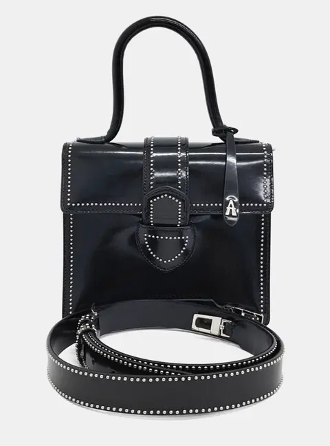 Ala&iuml;a Leather Black Leoni bag