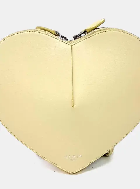 Alaia Yellow Leather Heartback