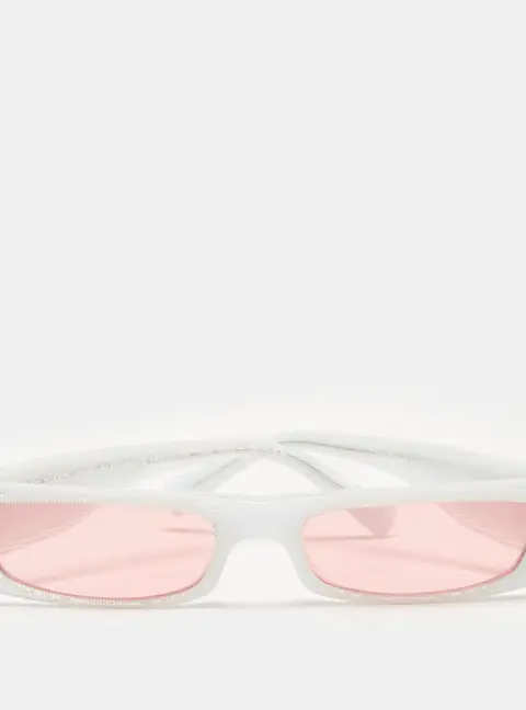 Alain Mikli x Alexandre Vauthier White/Pink A05039 Edwidge Rectangle sunglasses