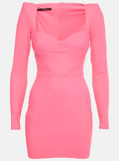 Alex Perry Pink Jersey Corset Mini Dress S
