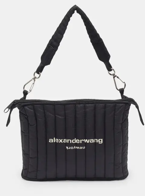 Alexander Wang Elite Ripstop Black Nylon Shoulder Bag