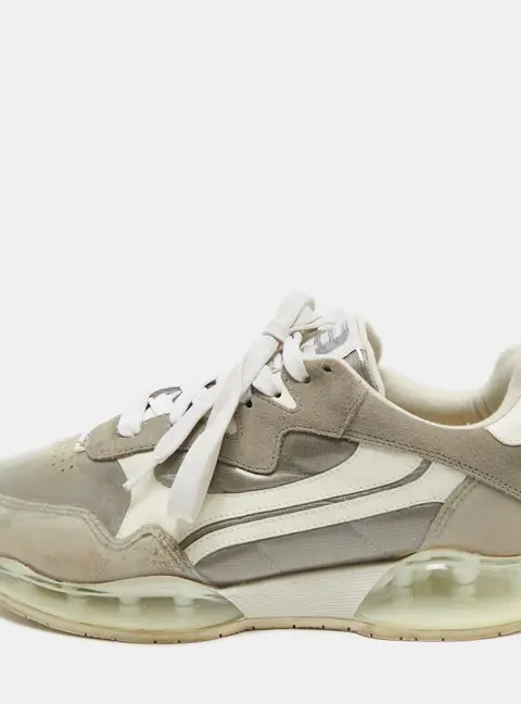 Alexander Wang Grey/White PVC, Suede And Leather Stadium Low Top Sneakers Size 40.5