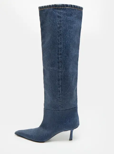 Alexander Wang Size 37 Blue Denim Knee Length Boots