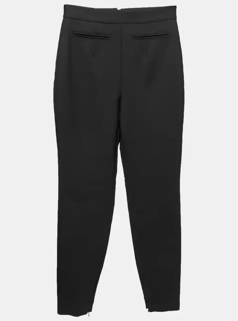 Alexander McQueen Black Wool Zip Trouser S